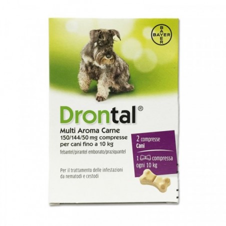 Drontal Multi Aroma Carne Antielmintico Per Cani 2 Compresse - Prodotti per cani - 104701014 - Drontal - € 14,39