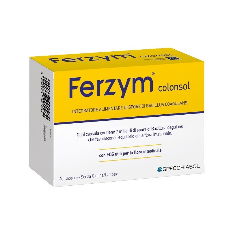 Ferzym Colonsol Integratore Per Favorire La Digestione 40 Capsule - Integratori per regolarità intestinale e stitichezza - 98...