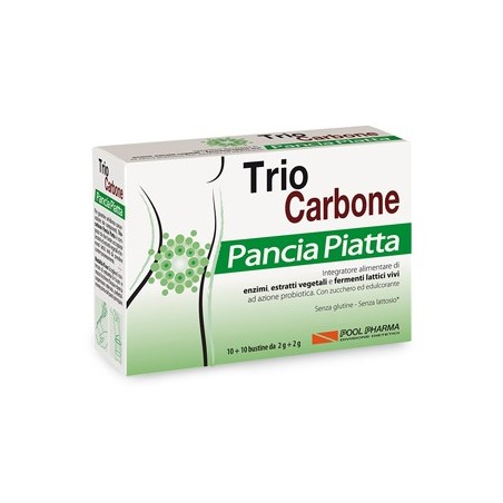 Pool Pharma Triocarbone Pancia Piatta 10 + 10 Bustine Triocarbone - 1 Pool Pharma Triocarbone Pancia Piatta 10 + 10 Bustine Triocarbone - 1