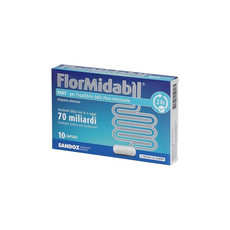 Flormidabil Daily Probiotico Flora Intestinale 10 Capsule Flormidabil - 2