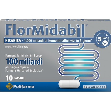 Flormidabil Ricarica Probiotico Alta Concentrazione 10 Capsule Flormidabil - 9 Flormidabil Ricarica Probiotico Alta Concentrazione 10 Capsule Flormidabil - 9