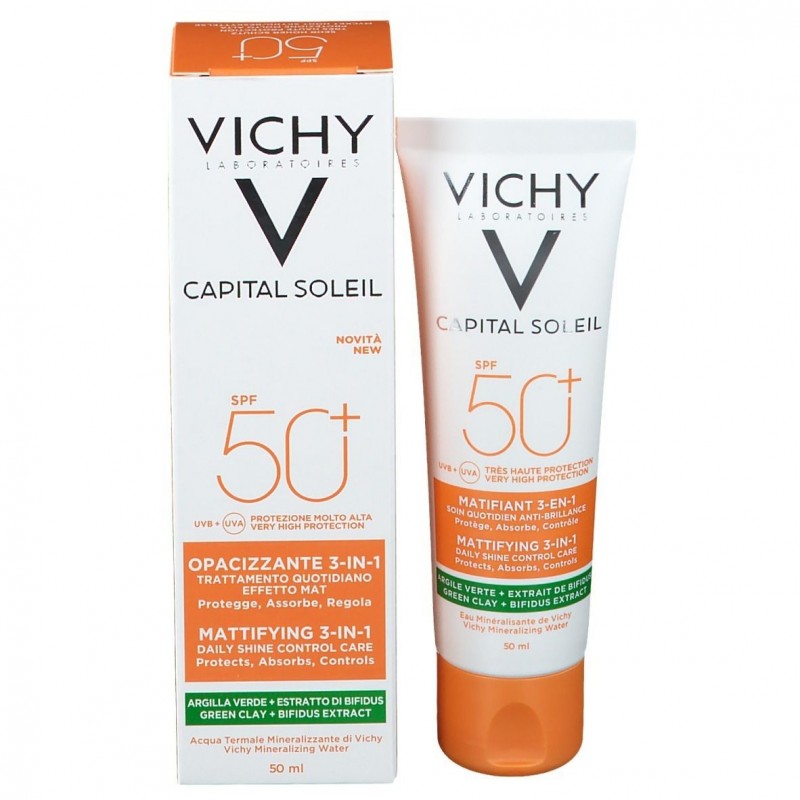 Vichy Capital Soleil 3 in 1 Anti Acne Purificante SPF 50+ 50 Ml - Solari viso - 978837538 - Vichy - € 12,49