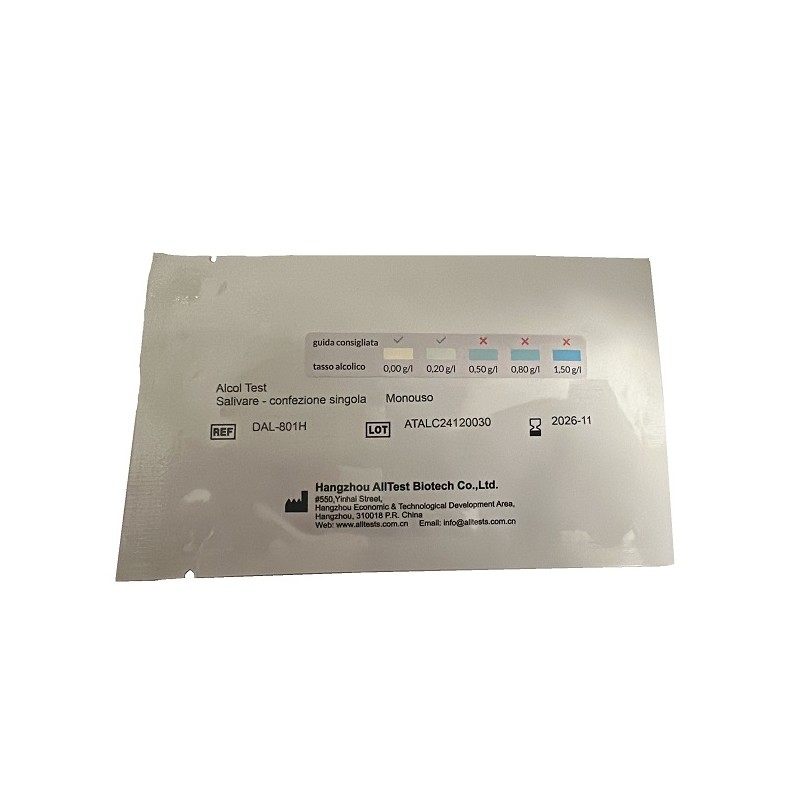 Geomed Test Rapido Alltest Strip Rilevazione Alcol Nella Saliva Geomed - 1