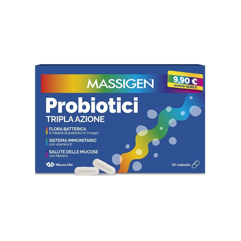 Marco Viti Farmaceutici Massigen Probiotici 10 Capsule 2024 Offerta Speciale Massigen - 1