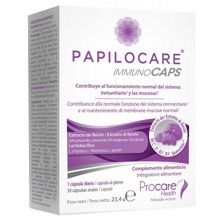 Procare Health Italia Papilocare Immunocaps 30 Capsule Procare Health Italia - 1 Procare Health Italia Papilocare Immunocaps 30 Capsule Procare Health Italia - 1
