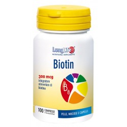 Longlife Biotin Integratore per la Pelle 100 Compresse - Integratori per pelle, capelli e unghie - 908919172 - Longlife - € 1...