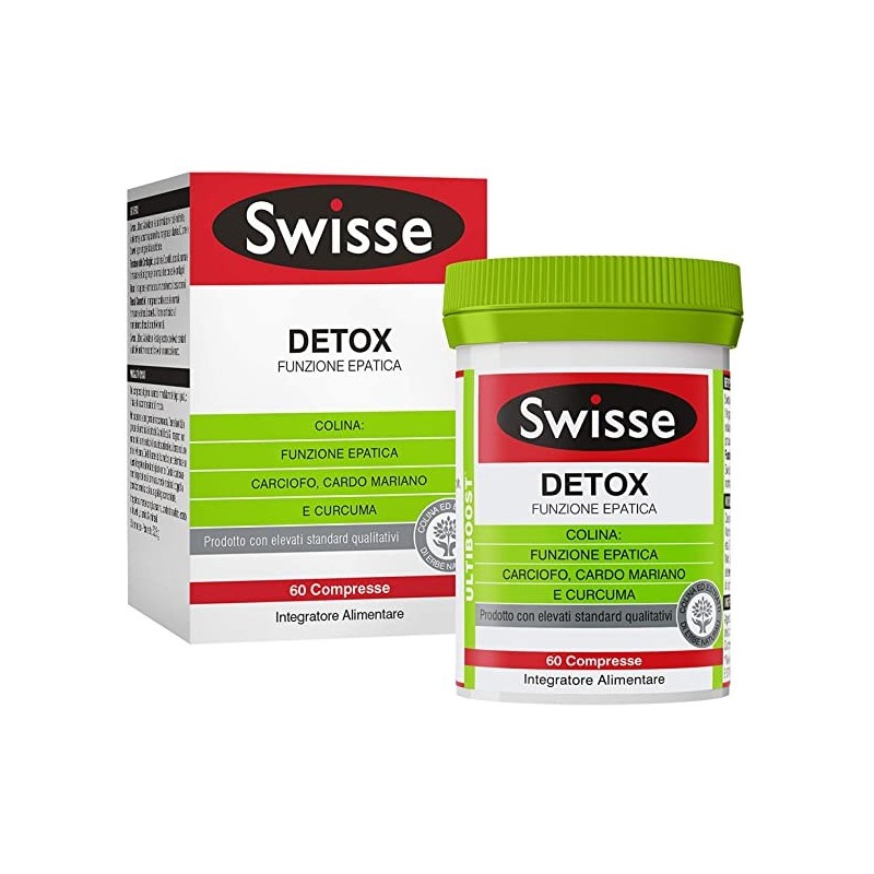 Swisse Detox Funzione Epatica 60 Compresse - Integratori per fegato e funzionalità epatica - 975525787 - Swisse - € 15,68