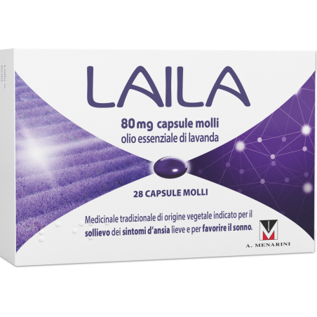 Laila 80 Mg Per Il Sollievo Dei Sintomi D'ansia Lieve 28 Capsule Molli - Farmaci per disturbi del sonno - 044460020 - Laila -...