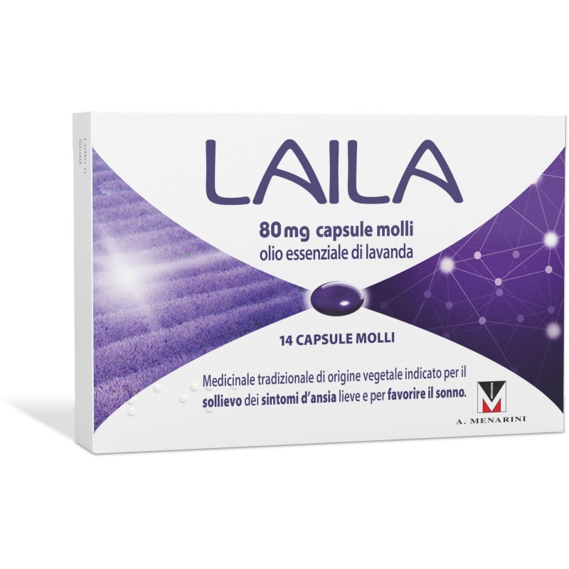 Laila 80 Mg Per Il Sollievo Dei Sintomi D'ansia Lieve 14 Capsule Molli - Farmaci per disturbi del sonno - 044460018 - Laila -...