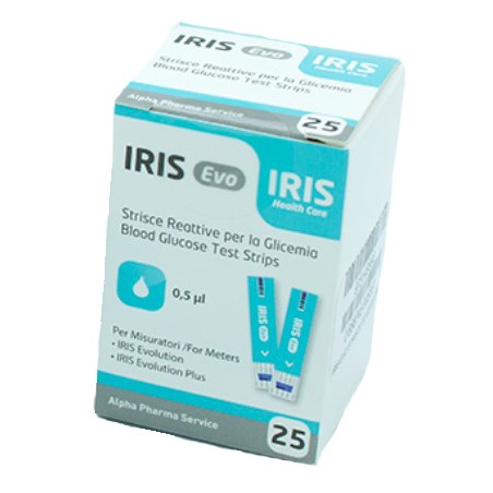 Strisce Misurazione Glicemia Iris Evo 25 Pezzi Alpha Pharma Service - 1 Strisce Misurazione Glicemia Iris Evo 25 Pezzi Alpha Pharma Service - 1