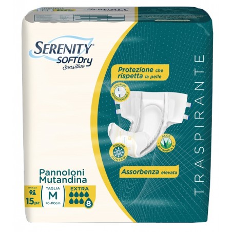 PANNOLONE MUTANDINA SERENITY SD SENSITIVE EXTRA M 15 PEZZI Serenity - 1 PANNOLONE MUTANDINA SERENITY SD SENSITIVE EXTRA M 15 PEZZI Serenity - 1