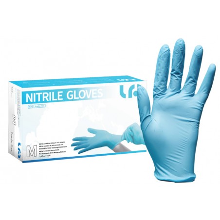 GUANTI NITRILE AZZURRO SENZA POLVERE S 100 PEZZI - 1 GUANTI NITRILE AZZURRO SENZA POLVERE S 100 PEZZI - 1