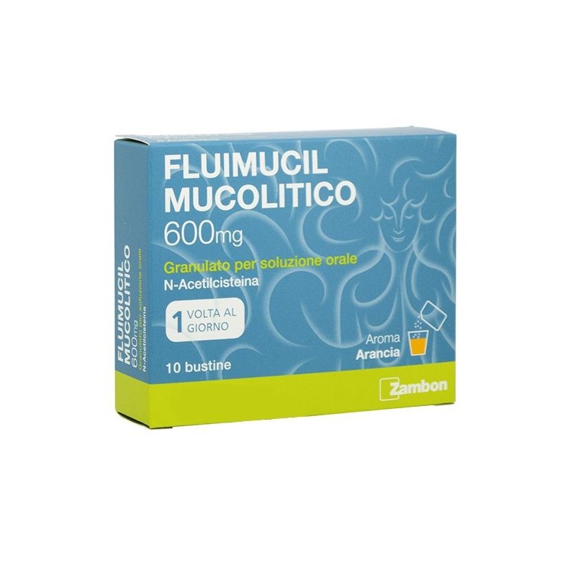 Fluimucil Mucolitico 600mg Granulato 10 Bustine - Raffreddore e influenza - 034936169 - Fluimucil - € 10,02