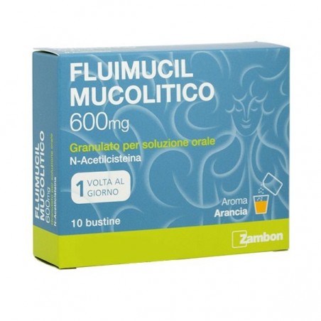 Fluimucil Mucolitico 600mg Granulato 10 Bustine - Raffreddore e influenza - 034936169 - Fluimucil - € 10,02