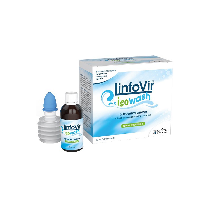 Soluzione Salina Isotonica Linfovir Isowash 8 Flaconi Da 60 Ml Noos - 1