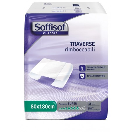 Traversa Per Incontinenza Soffisof Classic 8 Gocce 80 X 180 15 Pezzi Silc - 1 Traversa Per Incontinenza Soffisof Classic 8 Gocce 80 X 180 15 Pezzi Silc - 1