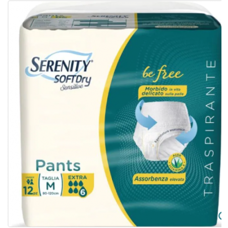 Serenity Pants Sd Sensitive Be Free Extra M 12 Pezzi Serenity - 1 Serenity Pants Sd Sensitive Be Free Extra M 12 Pezzi Serenity - 1