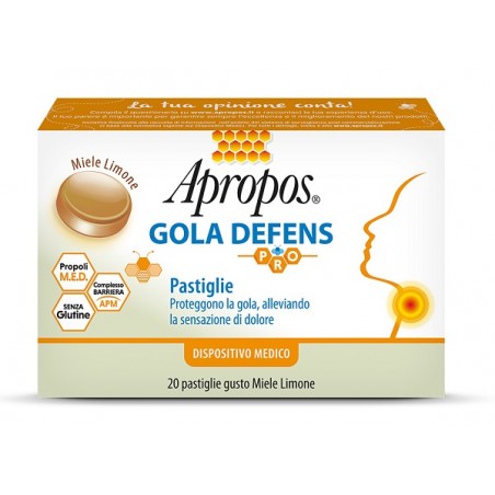 Apropos Gola Defens Pro 20 Pastiglie Miele Limone Apropos - 1 Apropos Gola Defens Pro 20 Pastiglie Miele Limone Apropos - 1