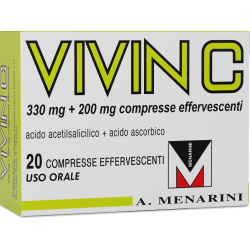 Vivin C 330 Mg Acido Acetilsalicilico + 200 Mg Vitamina C 20 Compresse Effervescenti - Farmaci per dolori muscolari e articol...