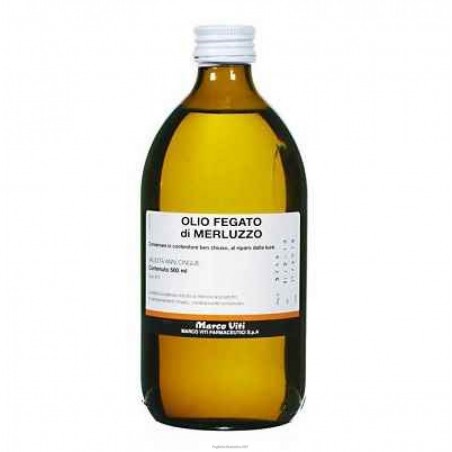 OLIO DI FEGATO DI MERLUZZO FARMACOPEA UFFICIALE 500 ML - 1 OLIO DI FEGATO DI MERLUZZO FARMACOPEA UFFICIALE 500 ML - 1