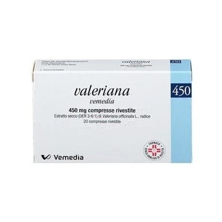 Vemedia Manufacturing B. V. Valeriana Vemedia 450 Mg Compresse Rivestite Vemedia Manufacturing B. V. - 1 Vemedia Manufacturing B. V. Valeriana Vemedia 450 Mg Compresse Rivestite Vemedia Manufacturing B. V. - 1