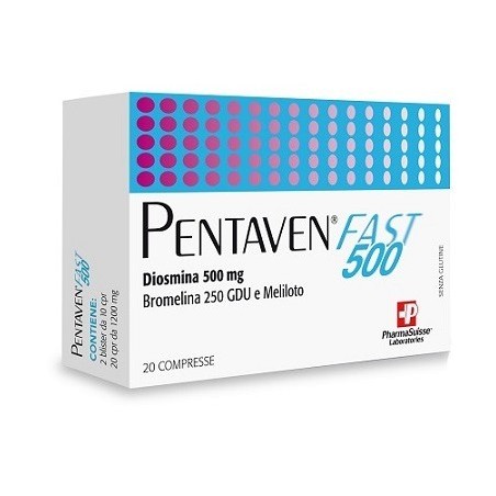 Pharmasuisse Laboratories Pentaven Fast 500 20 Compresse - Circolazione e pressione sanguigna - 926671785 - Pharmasuisse Labo...