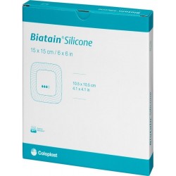 Medicazione Biatain In Schiuma Di Poliuretano Con Bordo Adesivo In Silicone 15x15 Cm 5 Pezzi Coloplast - 1