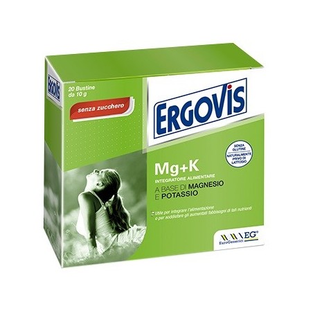 Eg Ergovis Mg+k Senza Zucchero 20 Bustine 5 G - Vitamine e sali minerali - 971305115 - Ergovis - € 7,88