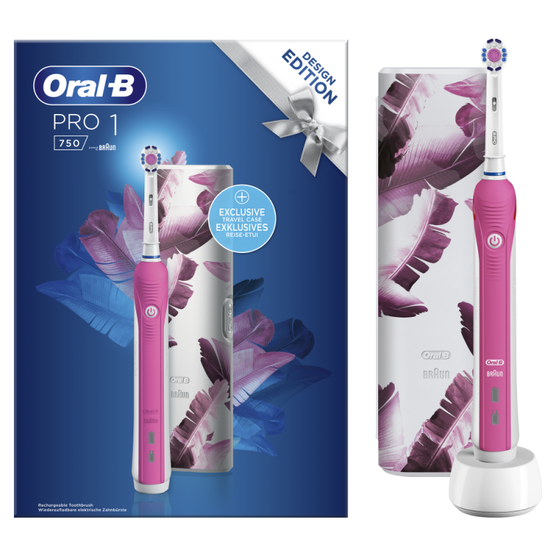 Oral B Spazzolino Elettrico Power Pro 1 750 Design Edition Rosa