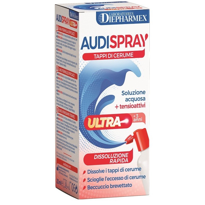 Pasquali Audispray Ultra Soluzione Acquosa + Tensioattivi Spray 20 Ml - Mal d'orecchio - 975995743 - Pasquali - € 11,89