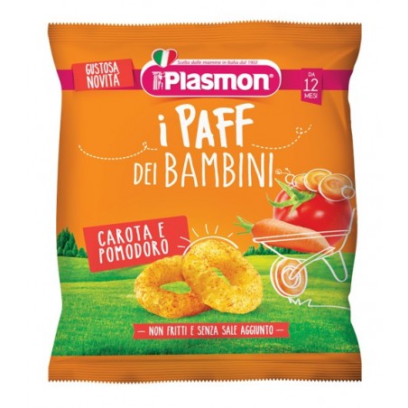 Plasmon Dry Snack Paff Carota Pomodoro 15 G - Biscotti e merende per bambini - 979404528 - Plasmon - € 1,46