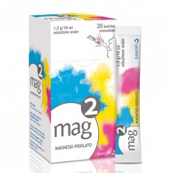 Mag 2 Magnesio Pidolato Debolezza Muscolare e Crampi 20 Bustine - Farmaci per carenza di micronutrienti - 025519063 - Mag - €...