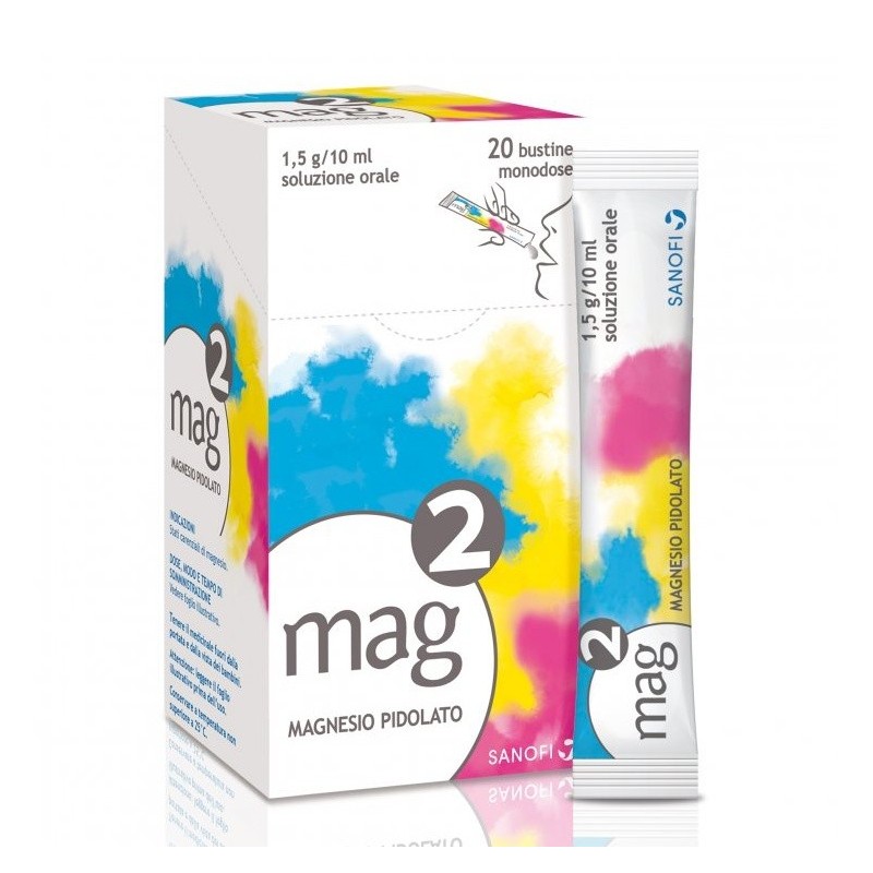 Mag 2 Magnesio Pidolato Debolezza Muscolare e Crampi 20 Bustine - Farmaci per carenza di micronutrienti - 025519063 - Mag - €...
