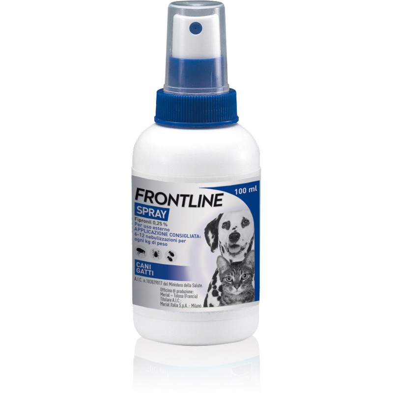 Frontline Spray Uso Topico 100 Ml - Prodotti per cani e gatti - 103029017 - Frontline - € 20,45