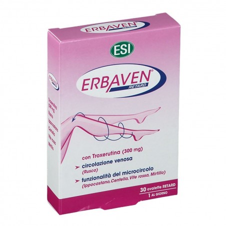 Esi Erbaven Retard Integratore Per Gambe Gonfie 30 Ovalette - Gambe pesanti - 926593245 - Esi - € 12,20