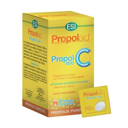 Propolaid Propol C 1000 Mg - 20 Tavolette Effervescenti - Integratori per difese immunitarie - 927291272 - Propolaid - € 9,75