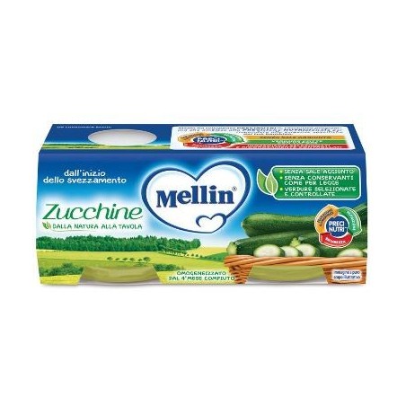 Mellin Omogeneizzato Zucchine 2 X 80 G - Omogeneizzati e liofilizzati - 927288656 - Mellin - € 2,48