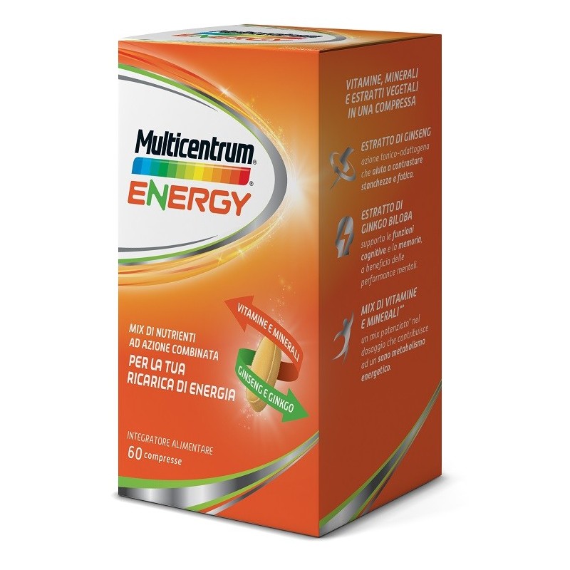 Multicentrum Energy Integratore Energetico 60 Compresse - Vitamine e sali minerali - 975030848 - Multicentrum - € 29,50