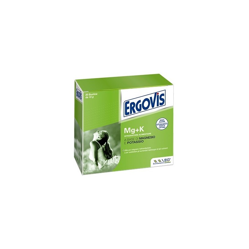 EG Ergovis Mg+K Magnesio e Potassio 20 Bustine - Vitamine e sali minerali - 930115504 - Ergovis - € 8,16