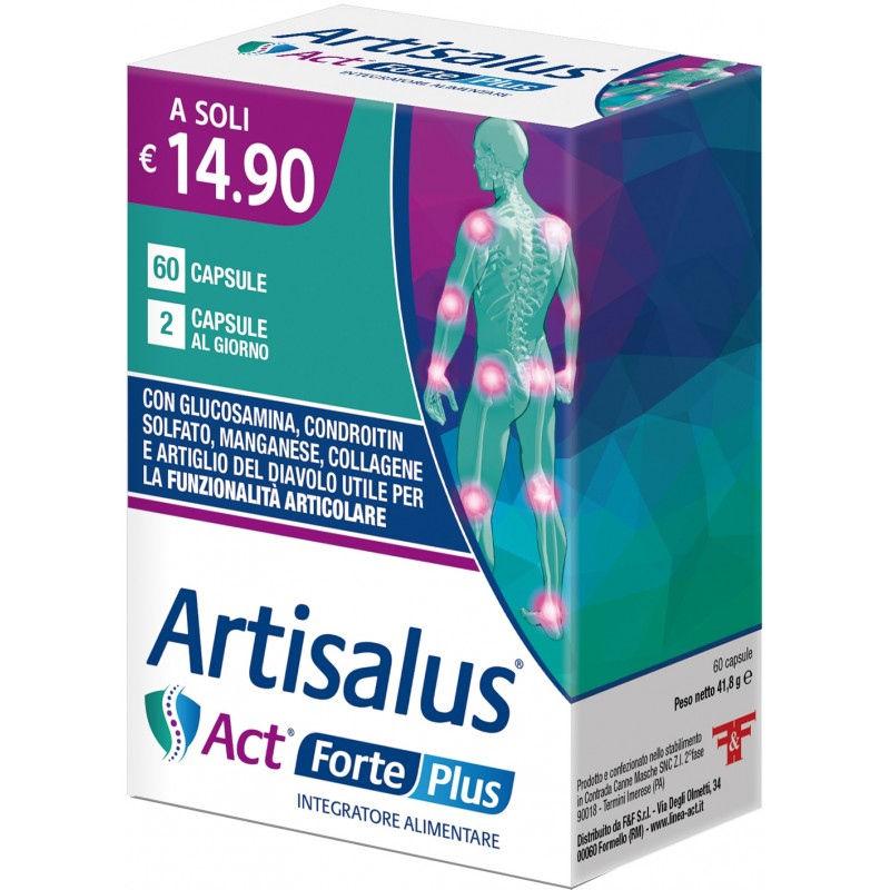 Artisalus Act Forte Plus per articolazioni e ossa 60 capsule Linea Act - 1