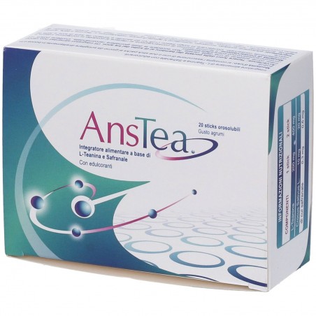 AnsTea Integratore con L-Teanina e Safranale Relax 20 sticks Solarpharm - 1 AnsTea Integratore con L-Teanina e Safranale Relax 20 sticks Solarpharm - 1