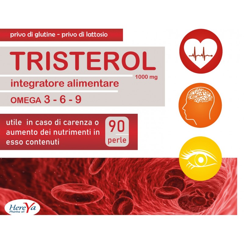 Tristerol Omega 3 6 9 Colesterolo Cuore Cervello 90 perle Hereya Pharma - 1