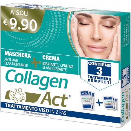 Collagen Act Trattamento Viso Anti Age Elasticizzante 6 bustine Linea Act - 1 Collagen Act Trattamento Viso Anti Age Elasticizzante 6 bustine Linea Act - 1