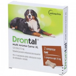 Drontal Multi Aroma Carne Xl 525/504/175 Mg Compresse Per Cani Drontal - 1