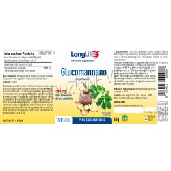 Longlife Glucomannano Perdita Peso e Regolarità Intestinale 100 capsule Longlife - 3