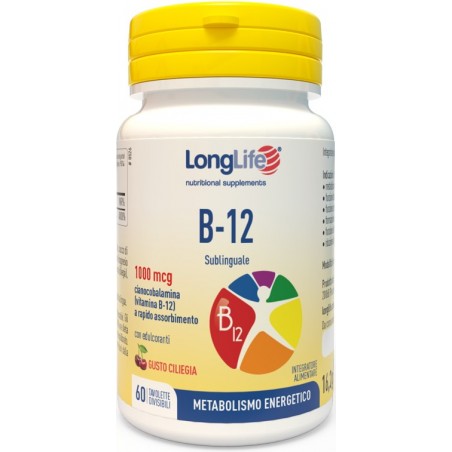 Longlife B12 1000 mcg energia e sistema nervoso 60 tavolette Longlife - 1 Longlife B12 1000 mcg energia e sistema nervoso 60 tavolette Longlife - 1