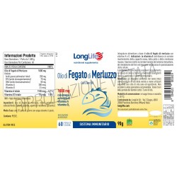 Longlife Olio Fegato Merluzzo Omega 3 Vitamine A D 60 perle Longlife - 4