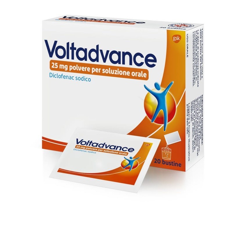 Voltadvance 25 Mg Soluzione Orale In Polvere 20 Bustine - Farmaci per dolori muscolari e articolari - 035500040 - Voltadvance...