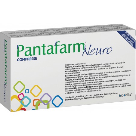 Pantafarm Neuro Sistema Nervoso Benessere Mentale 30 compresse Biodelta - 1 Pantafarm Neuro Sistema Nervoso Benessere Mentale 30 compresse Biodelta - 1