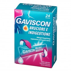 Gaviscon Bruciore e Indigestione Per Reflusso Gastro-Esofageo 24 Bustine - Farmaci per bruciore e acidità di stomaco - 041545...